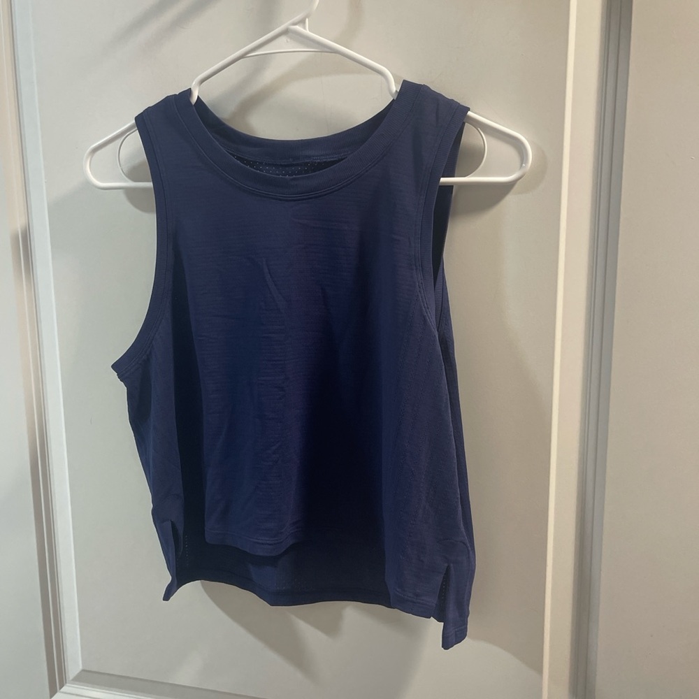 Lululemon Navy Sleeveless Women's Top PTP 18 No Size Tags About 6/8